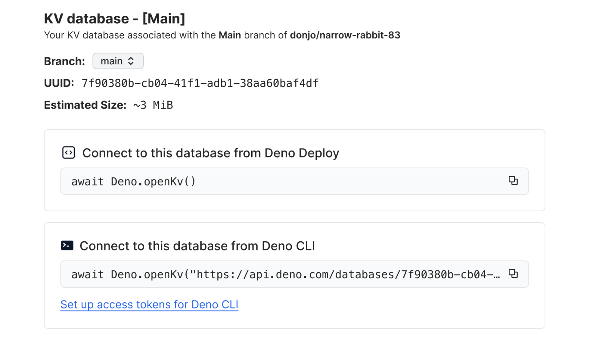 Connecting to your Deno KV locally